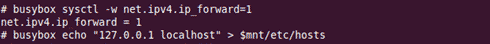 resolc.conf and ip forwarding setup
