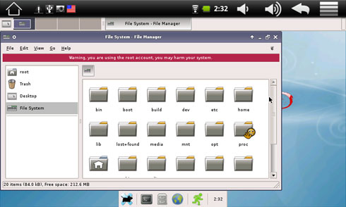 xfce archos 70b ereader