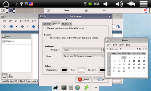 xfce archos 70b ereader